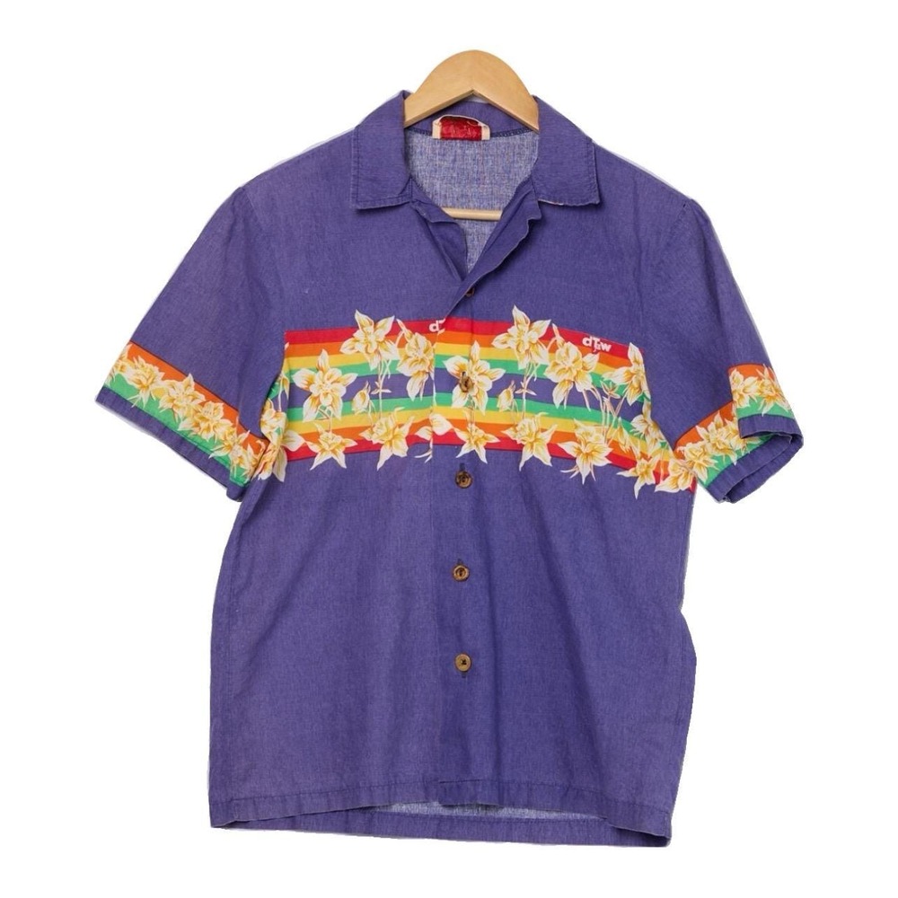 vintage 80s Hawaiian surf shirt beach pool luau tiki‎ party